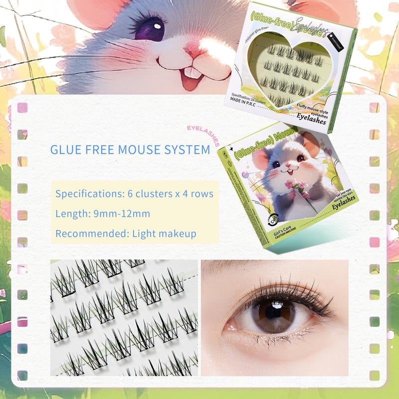 Maytobe False Eyelashes,Glue Free Self-Adhesive Eyelash Clusters,1 Box 36 Pcs ,Reusable Clusters Beginner Friendly with Tweezers ,Extension Soft Comfortable,Easy Apply Natural Look for Makeup Daily Life