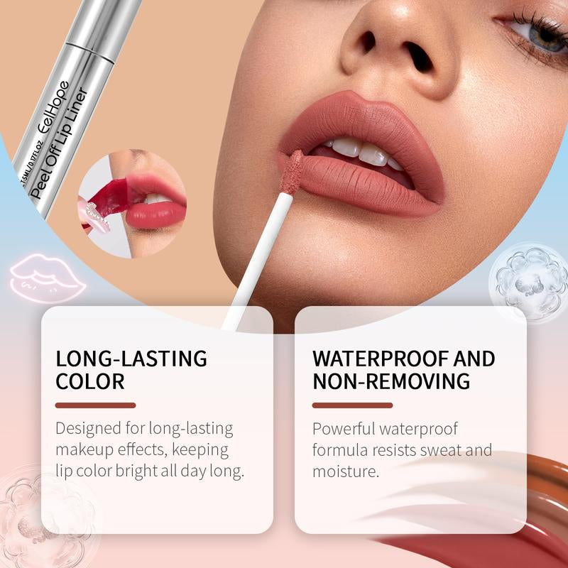 Eelhope Peel-Off, Set, Long-Lasting, Waterproof. Easy Peel & Reveal Tattoo-Like Color for All-Day Wear. Natural Matte Finish That Stays All Day with a Fun “Peel & Reveal” Twist Coffee Color,Tattoo Halloween Special Effects Party Makeup