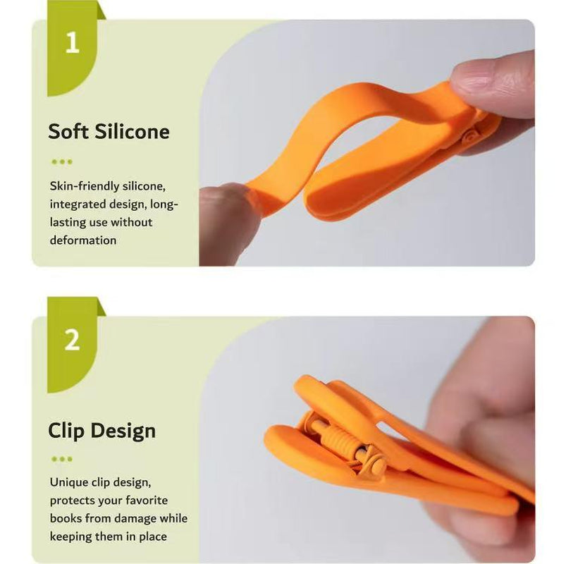 Easyclip Silicone Bookmark: Minimalist Blank Page Markers That Automatically Remember Your Page. Perfect Gift for Book Lovers