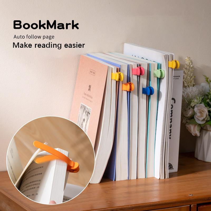 Easyclip Silicone Bookmark: Minimalist Blank Page Markers That Automatically Remember Your Page. Perfect Gift for Book Lovers