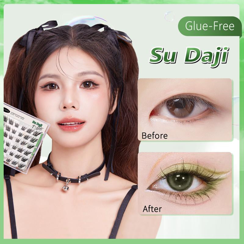 Maytobe False Eyelashes，Glue Free Self-Adhesive Eyelash Clusters，1 Box 36 Pcs ，Reusable Clusters Beginner Friendly with Tweezers ，Extension Soft Comfortable，Easy Apply Natural Look for Makeup Daily Life