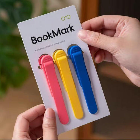 Easyclip Silicone Bookmark: Minimalist Blank Page Markers That Automatically Remember Your Page. Perfect Gift for Book Lovers
