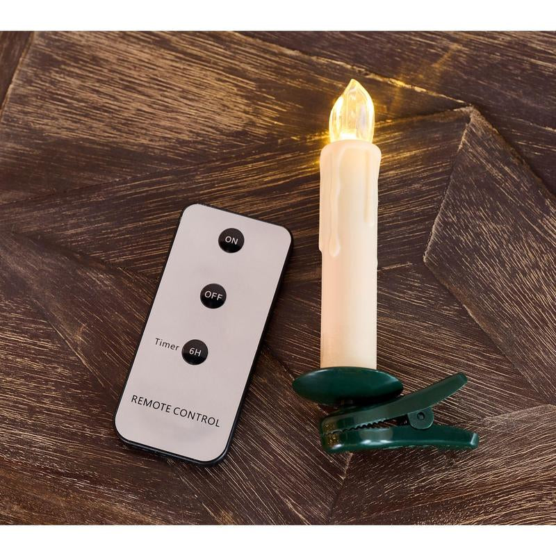 Sandra Lee Set of 10 Clip-On Ivory Candles