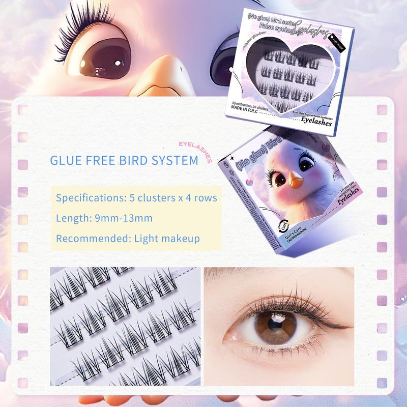 Maytobe False Eyelashes，Glue Free Self-Adhesive Eyelash Clusters，1 Box 36 Pcs ，Reusable Clusters Beginner Friendly with Tweezers ，Extension Soft Comfortable，Easy Apply Natural Look for Makeup Daily Life