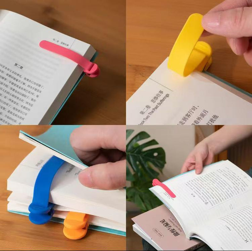 Easyclip Silicone Bookmark: Minimalist Blank Page Markers That Automatically Remember Your Page. Perfect Gift for Book Lovers