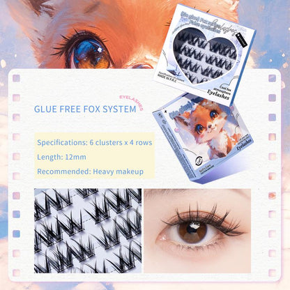 Maytobe False Eyelashes，Glue Free Self-Adhesive Eyelash Clusters，1 Box 36 Pcs ，Reusable Clusters Beginner Friendly with Tweezers ，Extension Soft Comfortable，Easy Apply Natural Look for Makeup Daily Life