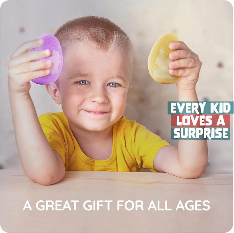 Dan&Darci Surprise Dinosaur Egg Kit - Kids Water Activity Toy with Dino Figures inside Bath Bombs Fun STEM Learning Game